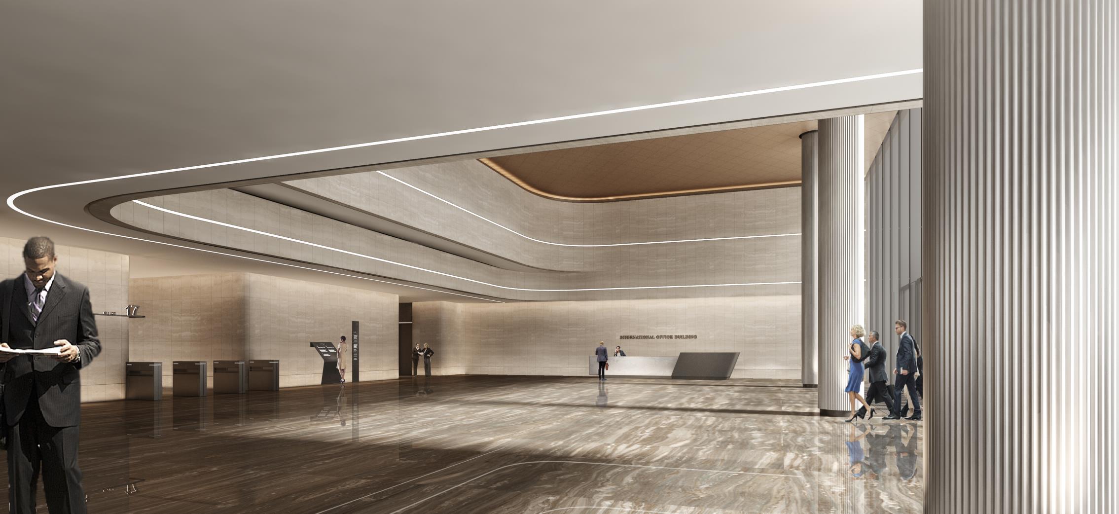 上海中國人壽陸家嘴辦公室裝修效果圖